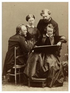Marie-Rosalie (Rosa) Bonheur med tre ukjente familiemedlemmer, ca. 1888